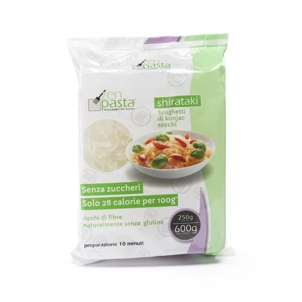 Shirataki Spaghetti di Konjac secchi . Confezione da 600g- ZEN Pasta